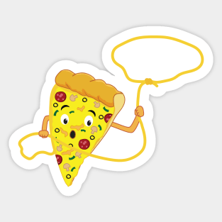 Lassoing Pizza Sticker